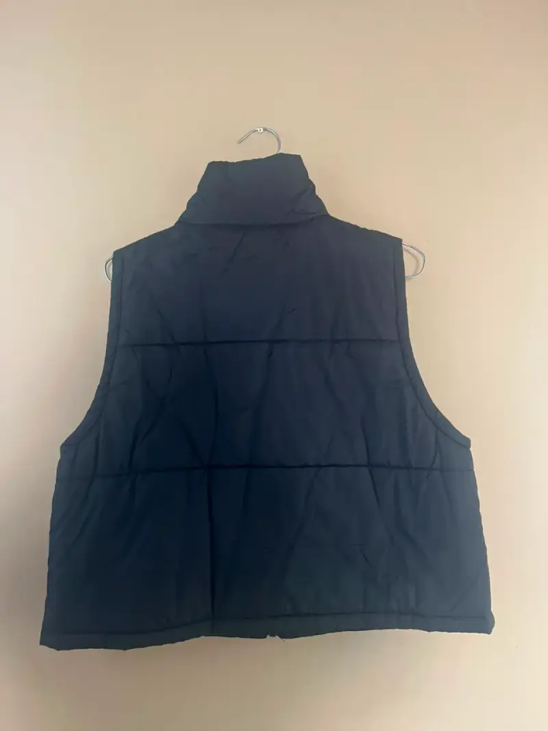 Chaleco Acolchado Negro sin mangas Shein EZwear - 2