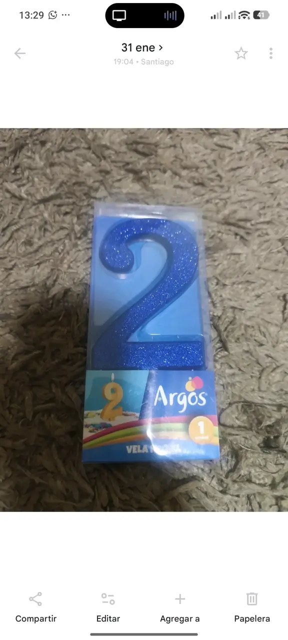 Velas de cumpleaños numéricas Unimarc y Argos - 3