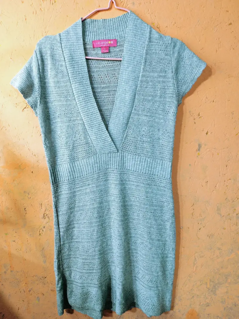 Vestido tejido azul Liz Lange para mujer