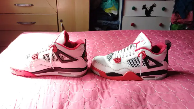Zapatillas deportivas Jordan 4 fire red,Calidad PK - 2