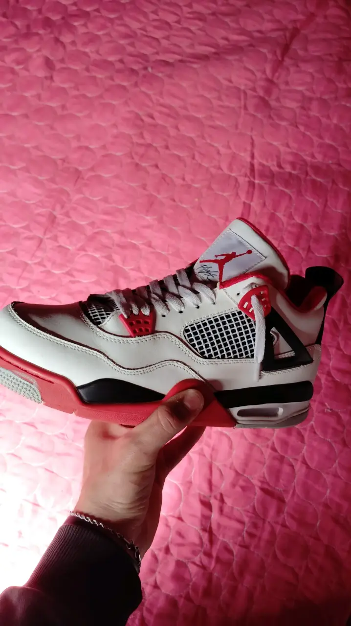 Zapatillas deportivas Jordan 4 fire red,Calidad PK - 4