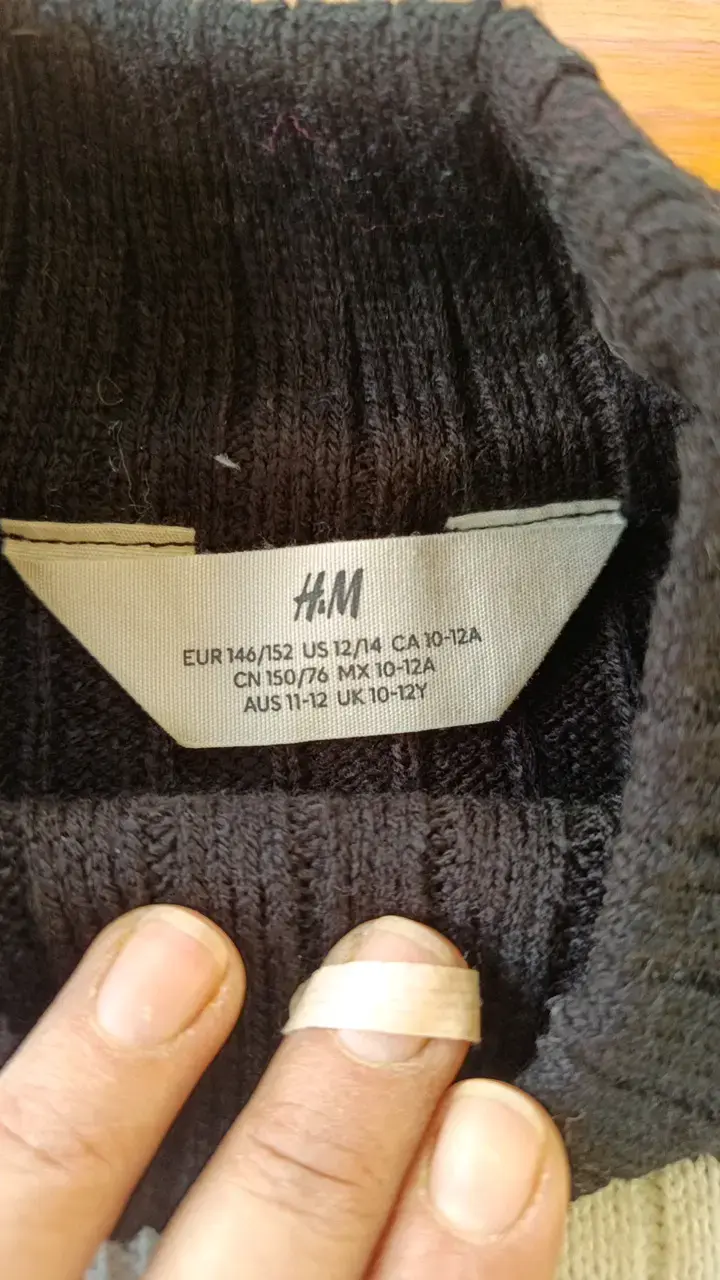 Sweater a rayas negro y blanco H&M para niños - 2