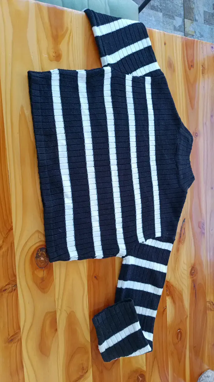 Sweater a rayas negro y blanco H&M para niños - 3