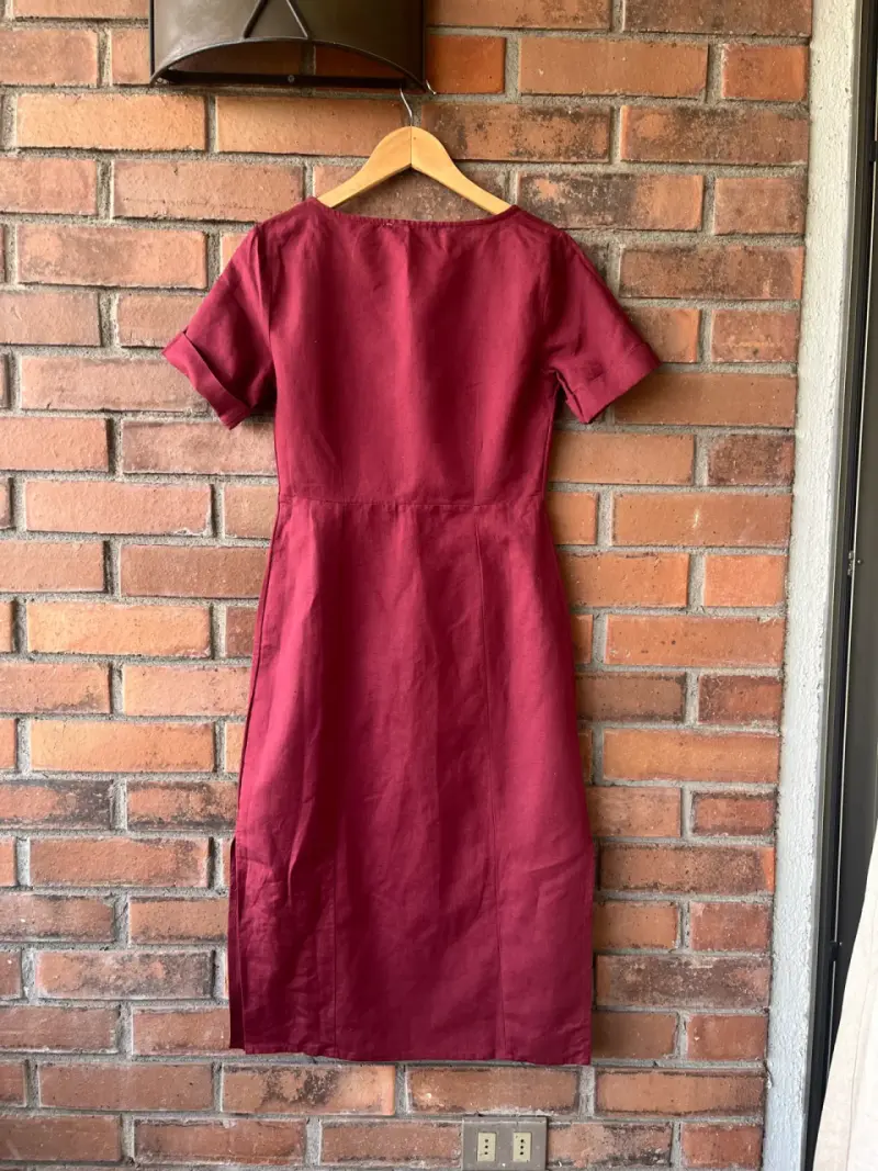 Vestido burdeo Mango nuevo S - 2