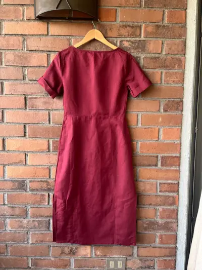 Vestido burdeo Mango nuevo S - miniatura 2