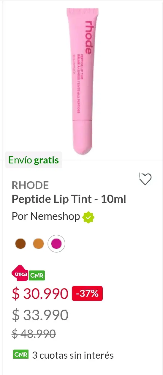 Tintura de Labios Peptide Rhode 10ml - 2