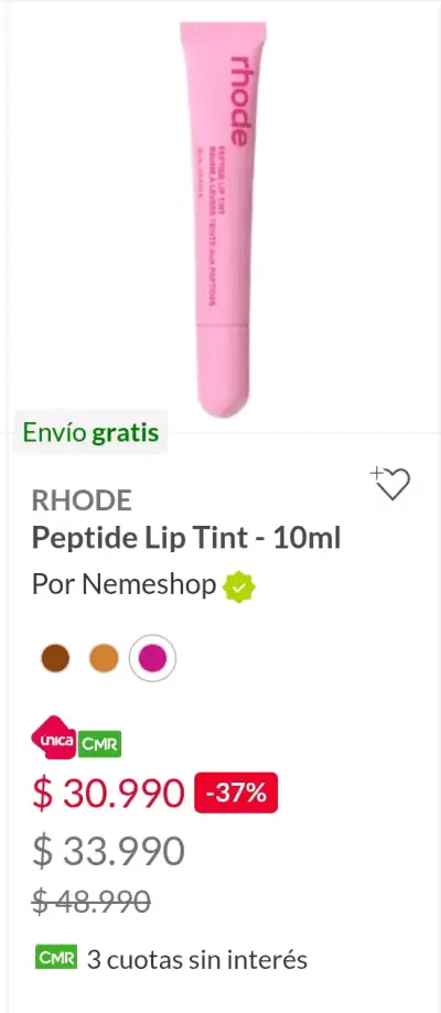 Tintura de Labios Peptide Rhode 10ml - miniatura 2