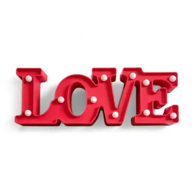 Letrero Luminoso Decorativo LOVE Rojo - miniatura 1