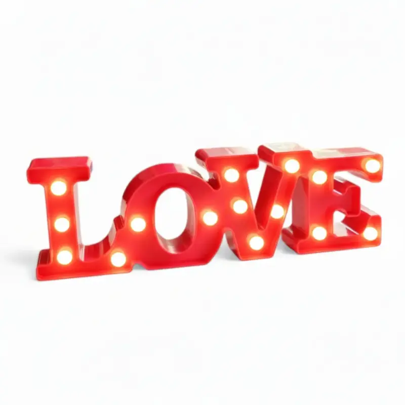 Letrero Luminoso Decorativo LOVE Rojo - 2