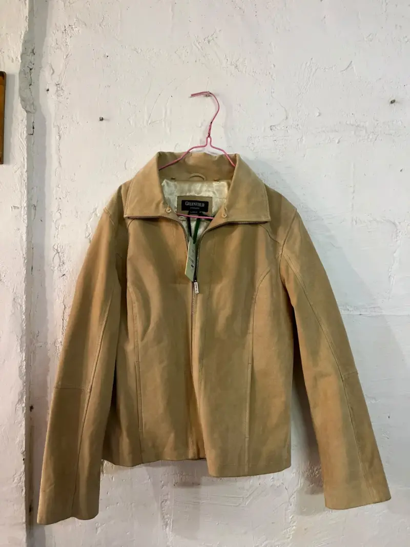 Chaqueta de gamuza beige Greenfield - 1