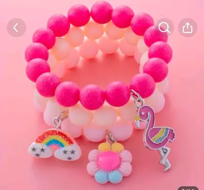 Pulseras de cuentas coloridas con dijes - miniatura 2
