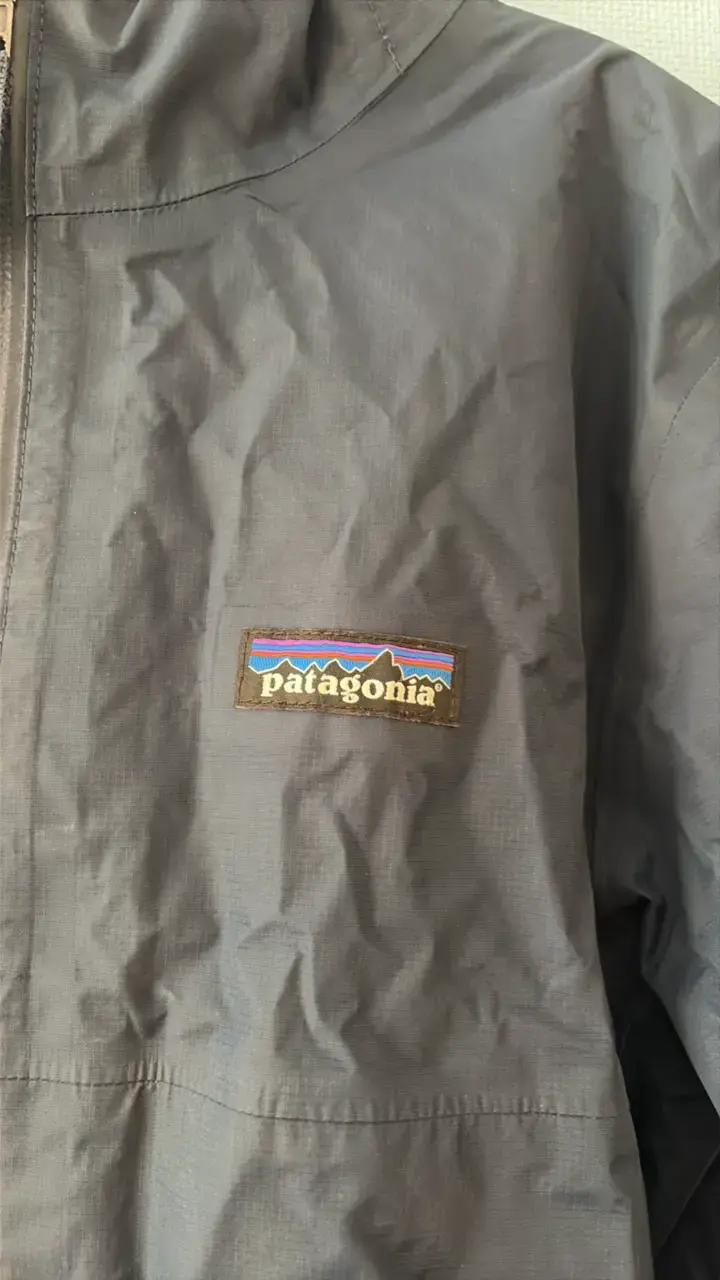 Chaqueta impermeable Patagonia gris con capucha - 2