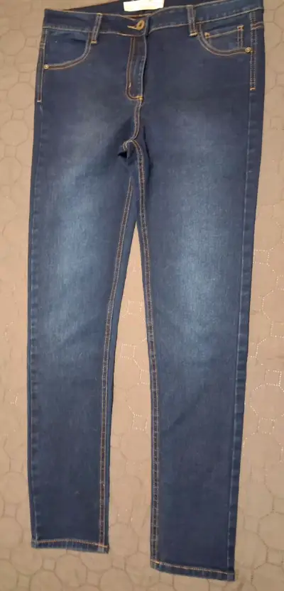 Jeans azul oscuro para mujer - miniatura 2