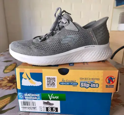 Zapatillas Skechers Slip-ins Gris Mujer Talla 38.5 - miniatura 1