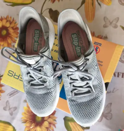 Zapatillas Skechers Slip-ins Gris Mujer Talla 38.5 - miniatura 2
