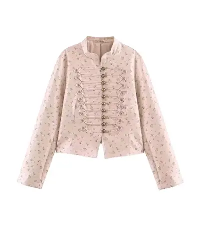 Chaqueta rosa con estampado floral - miniatura 2