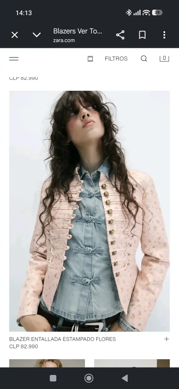 Chaqueta rosa con estampado floral - 4