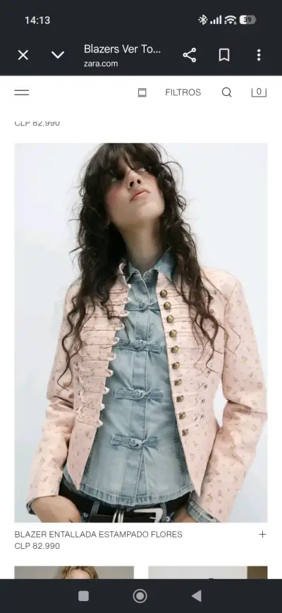 Chaqueta rosa con estampado floral - miniatura 4