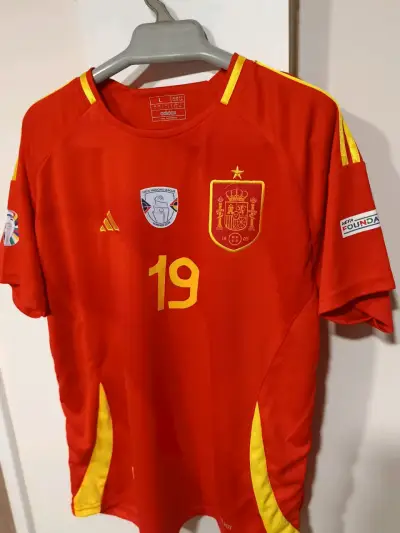 Camiseta Roja Selección España Adidas Lamine Yamal - miniatura 2