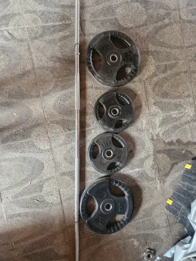 Barra de pesas con discos ajustables - miniatura 3
