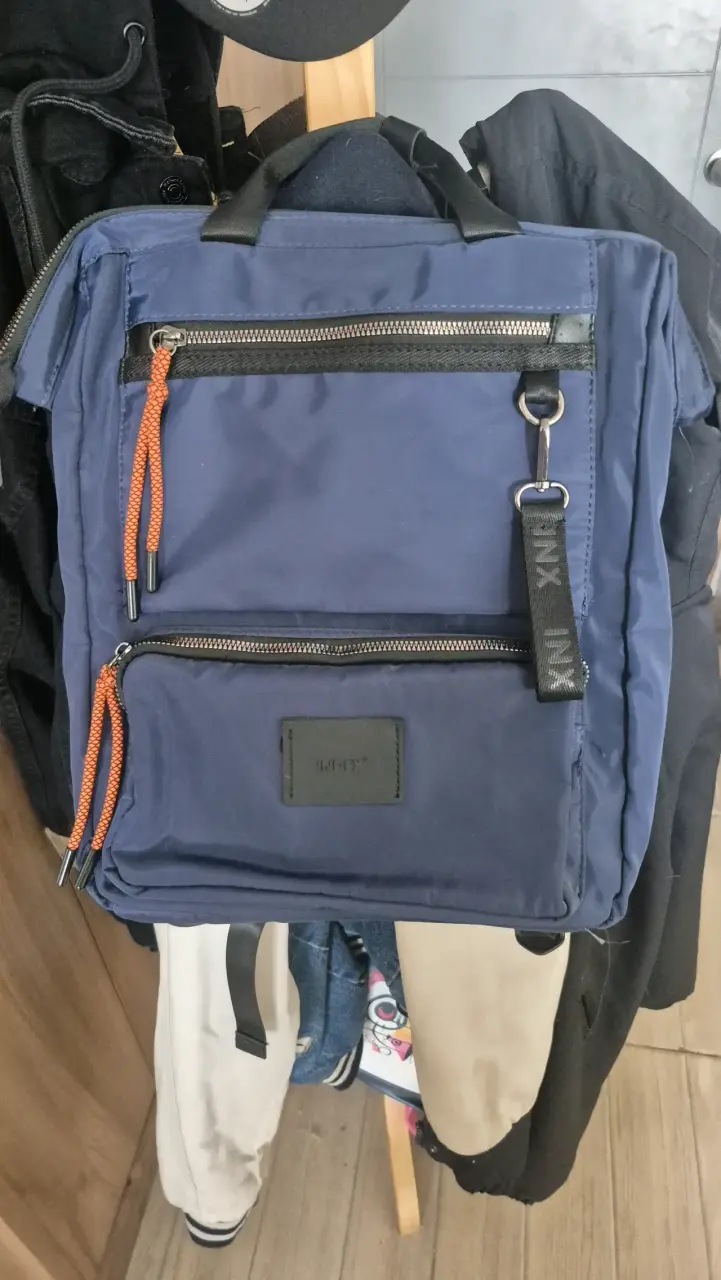 Mochila Index azul con bolsillo para notebook - 1