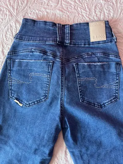 skinny jeans de mezclilla azul para mujer - miniatura 3