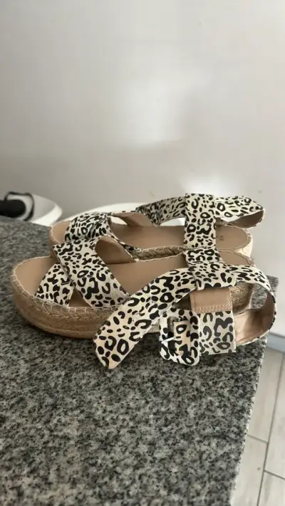 Sandalias plataforma animal print mujer - miniatura 2