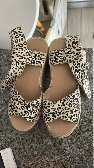 Sandalias plataforma animal print mujer - miniatura 3