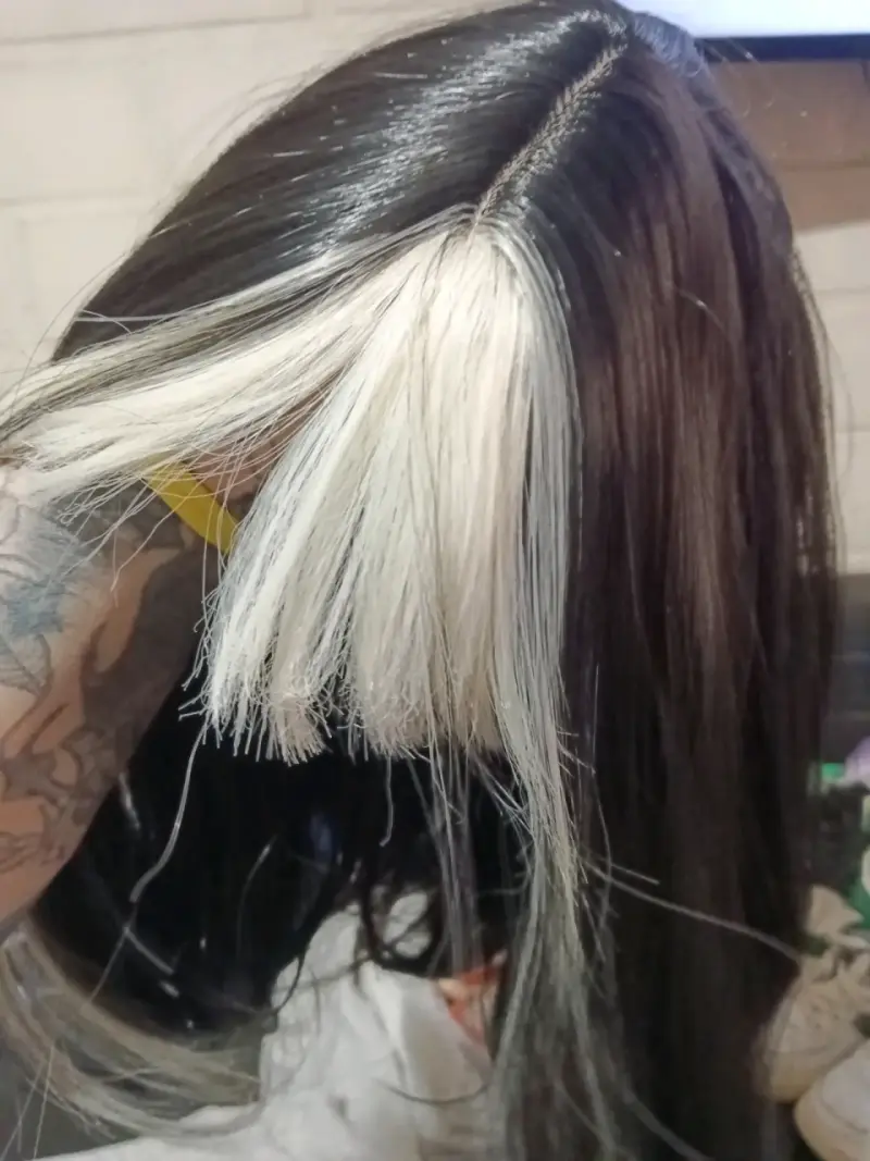 Peluca de cabello sintético bicolor - 2