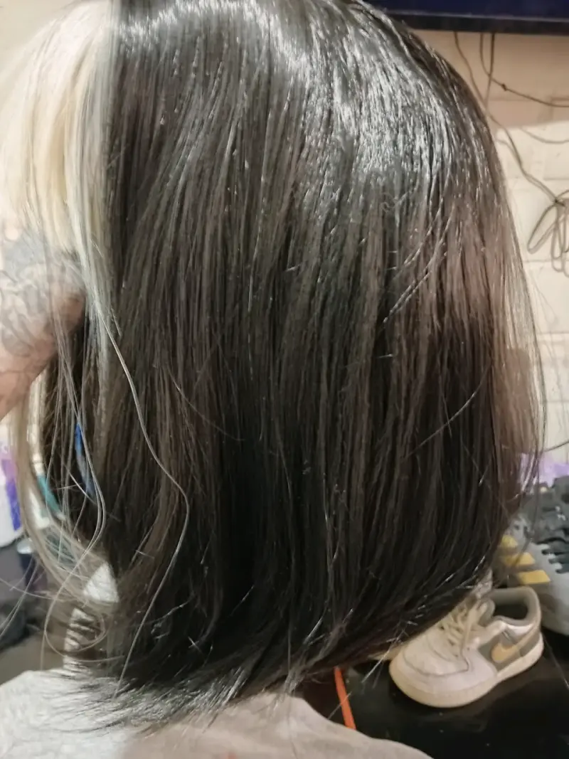 Peluca de cabello sintético bicolor - 5
