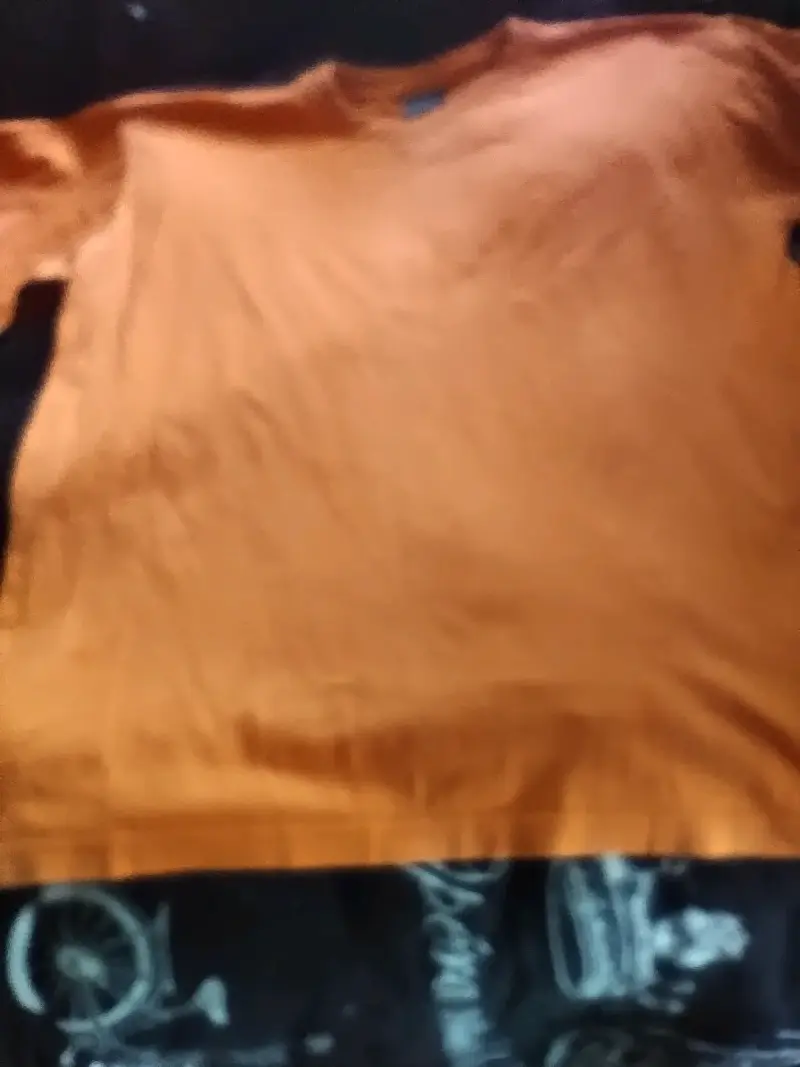 Polera naranja de algodón para hombre - 1