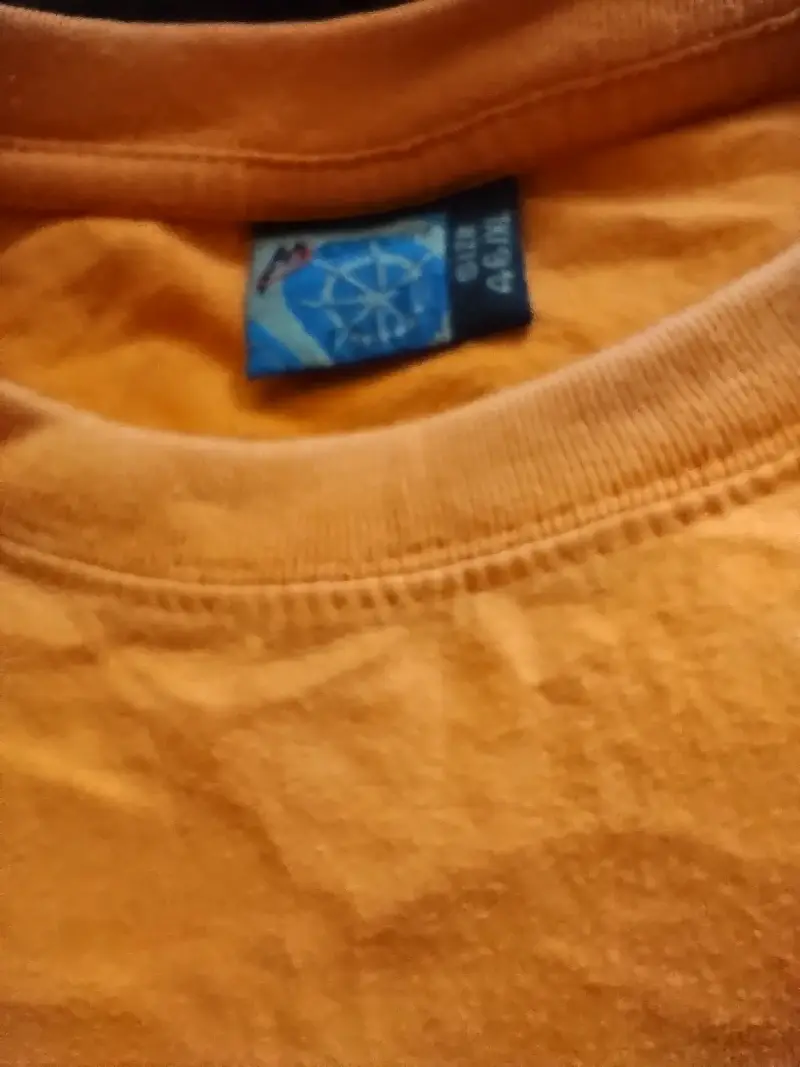 Polera naranja de algodón para hombre - 2