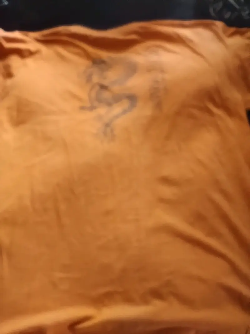 Polera naranja de algodón para hombre - 3