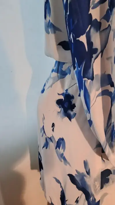 Línea Fiesta - Vestido MNG Floral Azul L - miniatura 4