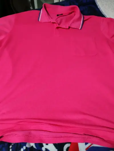 Polera Polo rosa Talla XL Estrellas - miniatura 1