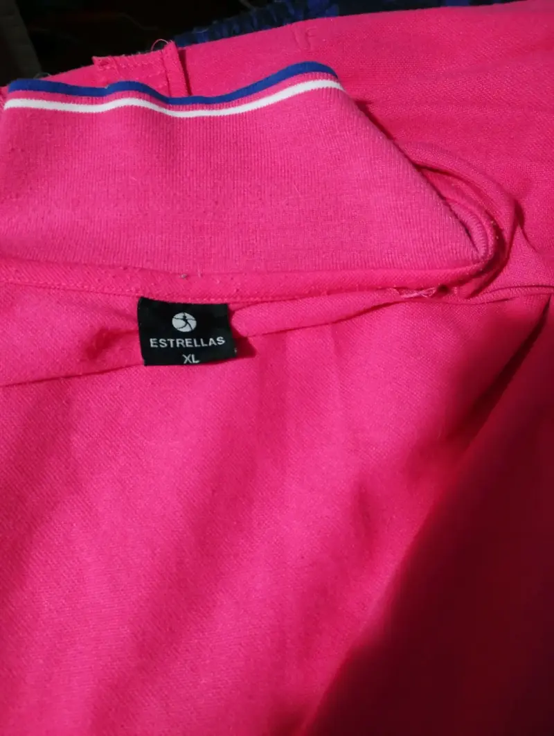 Polera Polo rosa Talla XL Estrellas - 2