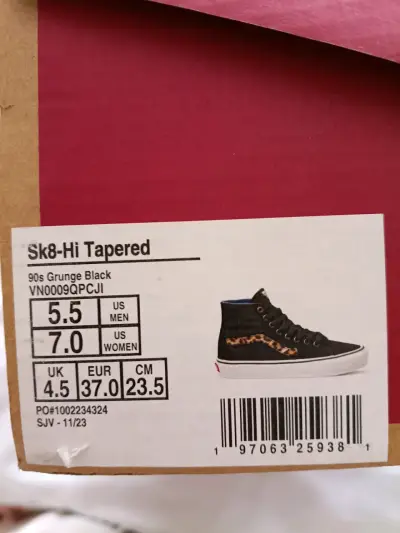 Zapatillas Vans negras con diseño animal print 37 - miniatura 6