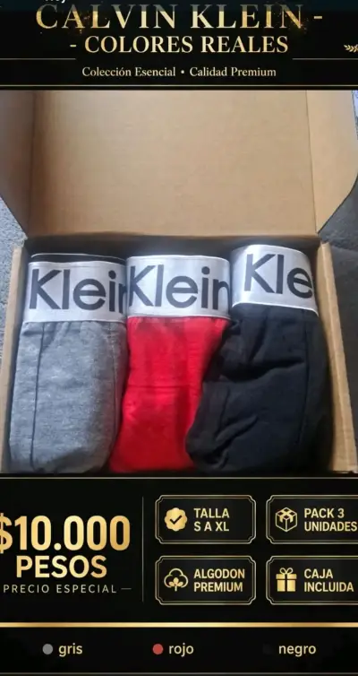 Pack de 3 boxers Calvin Klein colores variados - miniatura 1