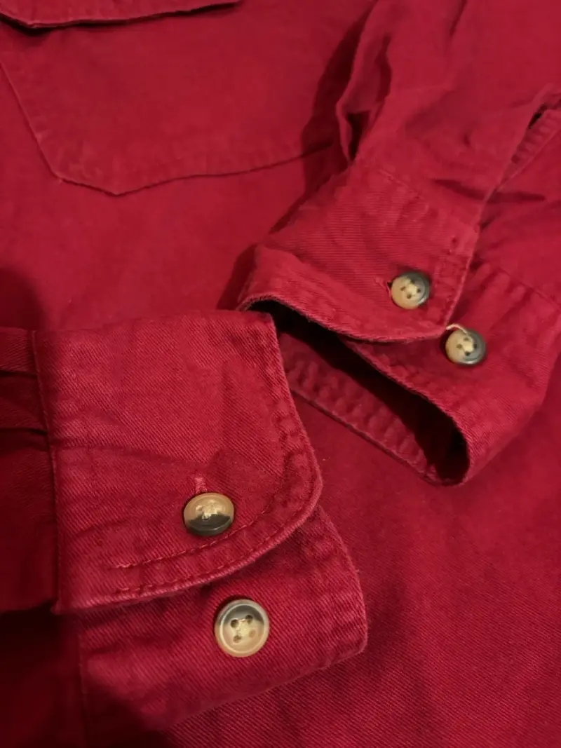 Camisa Wrangler roja de algodón para hombre - 3