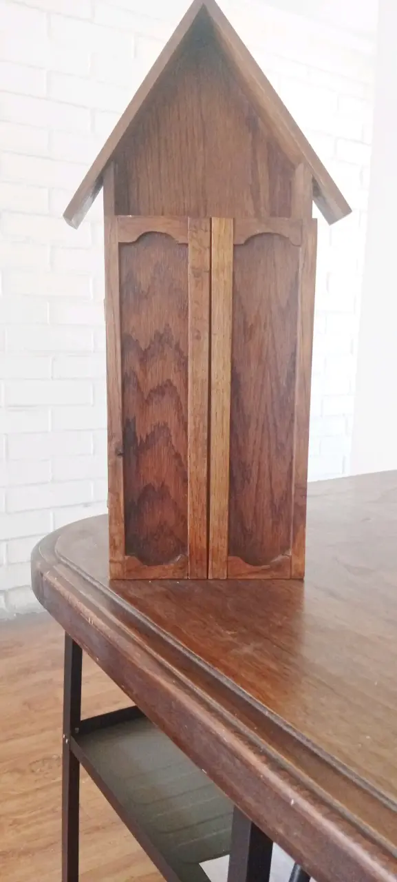 Caja de madera para llaves estilo rústico colgante - 1