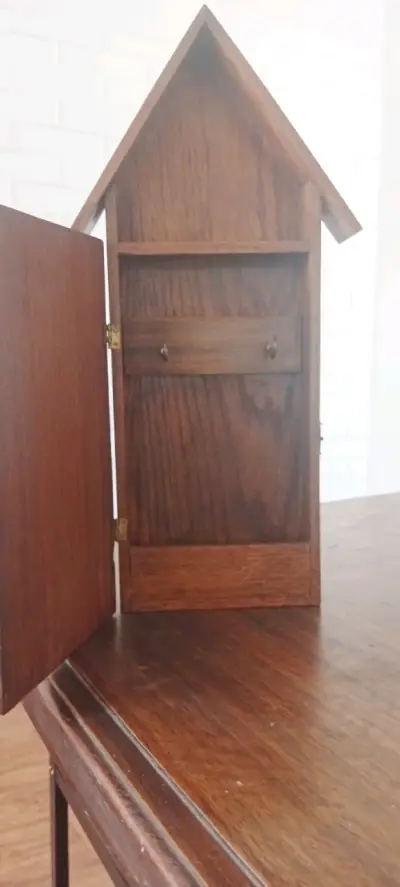 Caja de madera para llaves estilo rústico colgante - miniatura 2