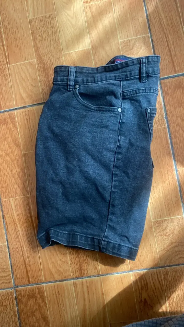 Shorts de mezclilla azul oscuro Clusterman talla 14 - 2