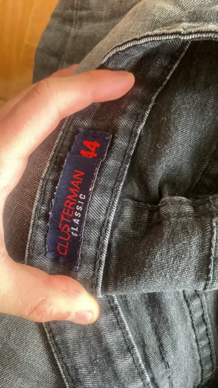 Shorts de mezclilla azul oscuro Clusterman talla 14 - 3