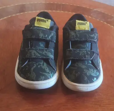 Zapatillas infantiles Puma con diseño de dinosaurios - miniatura 1