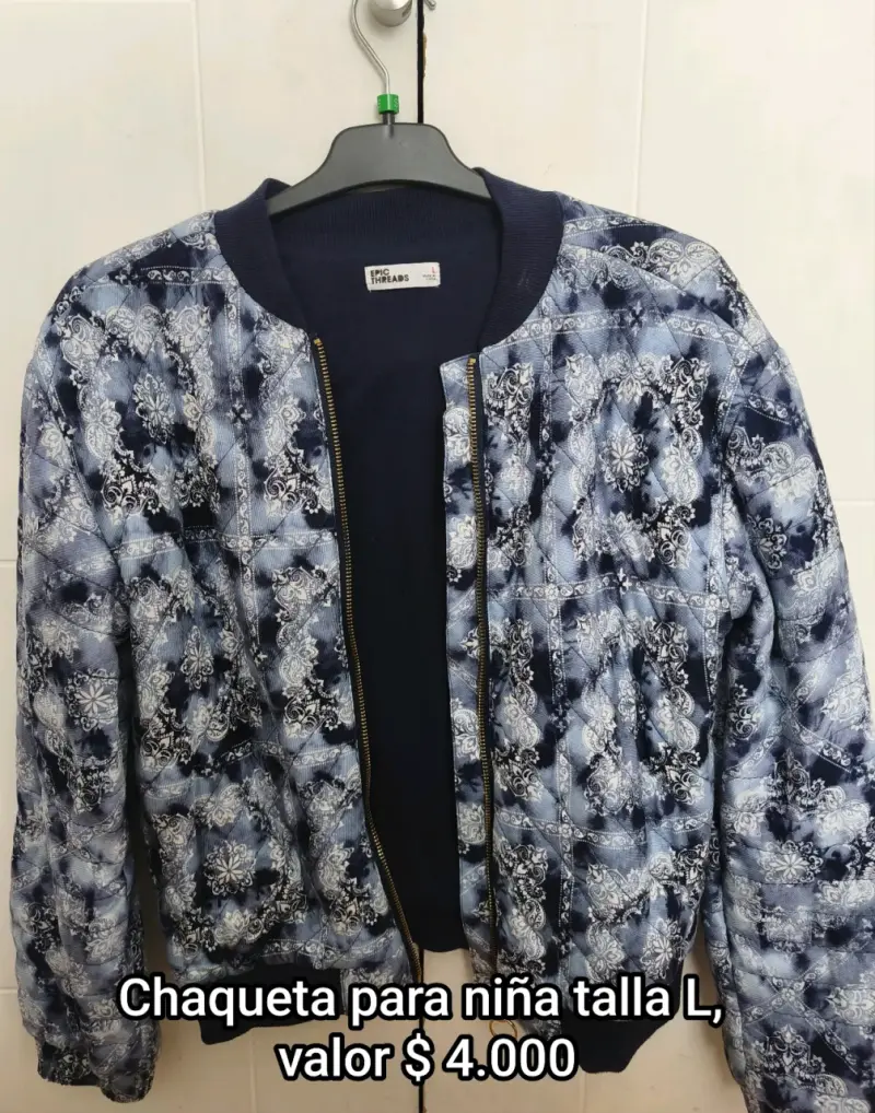 Chaqueta para niña estampada talla L