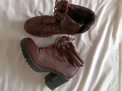 Botines burdeo con tacón alto 37.5 - miniatura 3