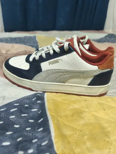Zapatillas deportivas Puma blancas y azules - miniatura 4