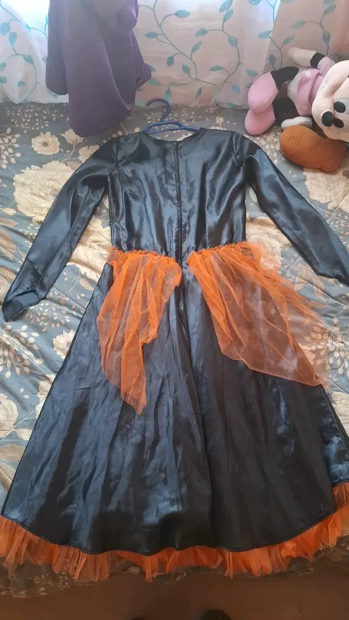 Disfraz de bruja para Halloween negro y naranja - 2