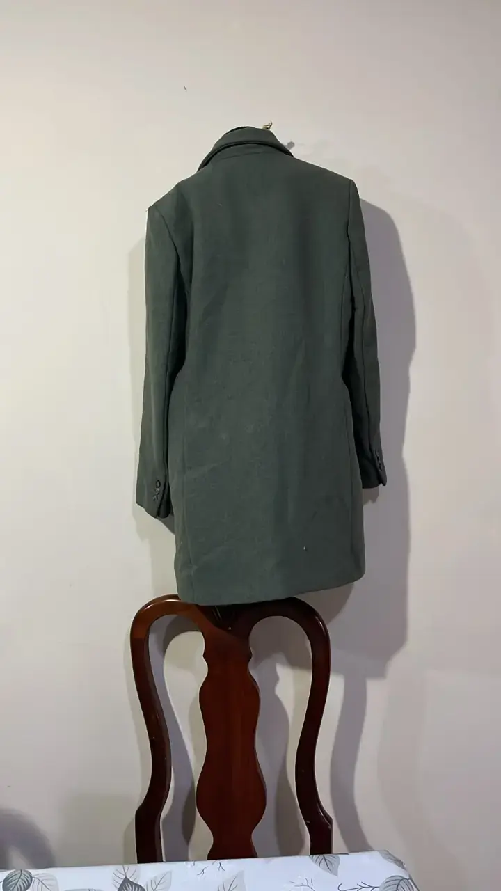Abrigo largo gris para mujer - 2