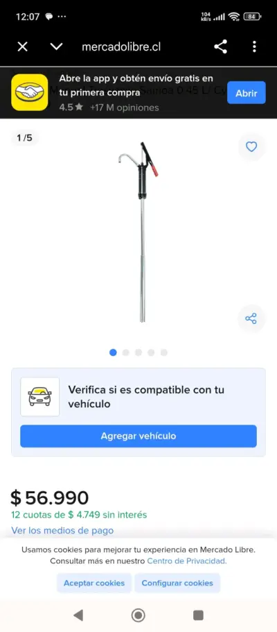 Bomba Manual Samoa 0.45 L para Combustible - miniatura 1
